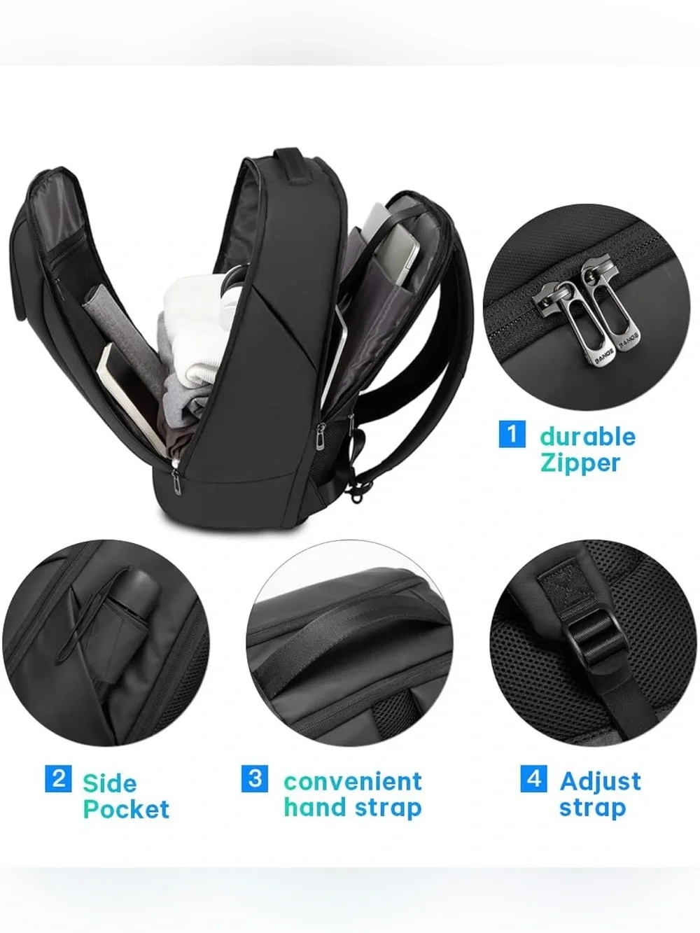 BANGE Business Smart Backpack Waterproof fit 15.6 Inch Laptop Backpack